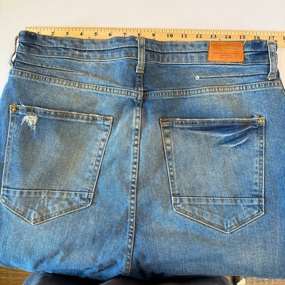 Zara Man Distressed Jeans Men’s 28 | Y2K Grunge Straight Fit Raw Hem Denim - Picture 3 of 9